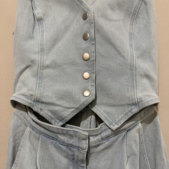 Amanda Uprichard Ethan Denim Jumpsuit - Picture 4 of 6